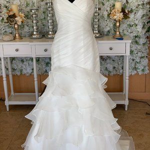 Brand New Moonlight Organza Beaded Straps Gown